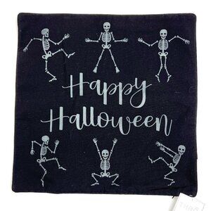 NWT THRO by Marlo Lorenz Happy Halloween Glow in the Dark Skeleton Pillow Cover